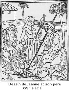 Jeanne et son père aux champs - 1493