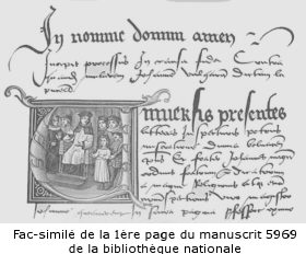 fac-similé de la copie n° 5969 du fonds latin