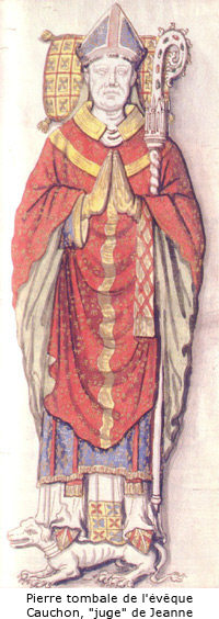 Pierre tombale de l'évêque Cauchon.